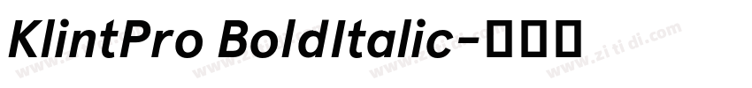 KlintPro BoldItalic字体转换